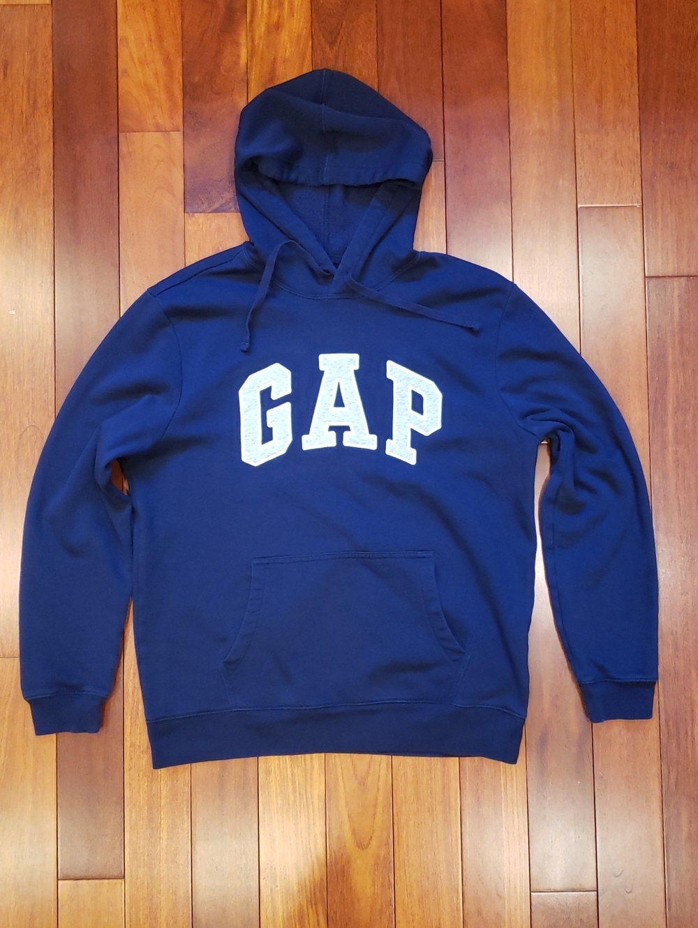 Gap Navy Blue Fleece Hoodie Sweatshirt. Large